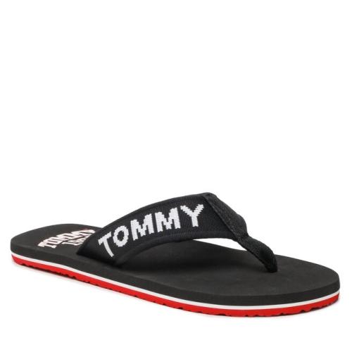 Σαγιονάρες Tommy Jeans Flip Flop Logo Tape EM0EM01147 Black BDS