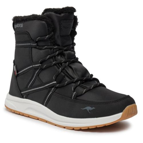 Μπότες Χιονιού KangaRoos K-Ww Leyla Rtx 39348 000 5006 Jet Black/Dk Silver