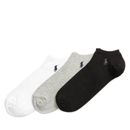 Σετ 3 ζευγάρια κοντές κάλτσες unisex Polo Ralph Lauren 449655213005 Black/Grey/White