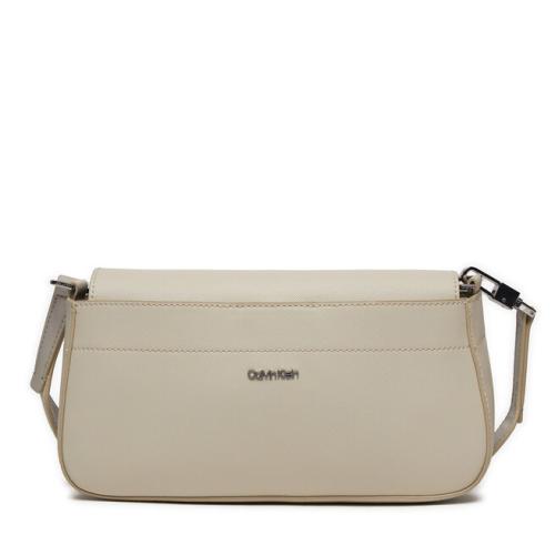 Τσάντα Calvin Klein Business Shoulder Bag_Saffiano K60K611680 Dk Ecru/Sand Pebble PC4