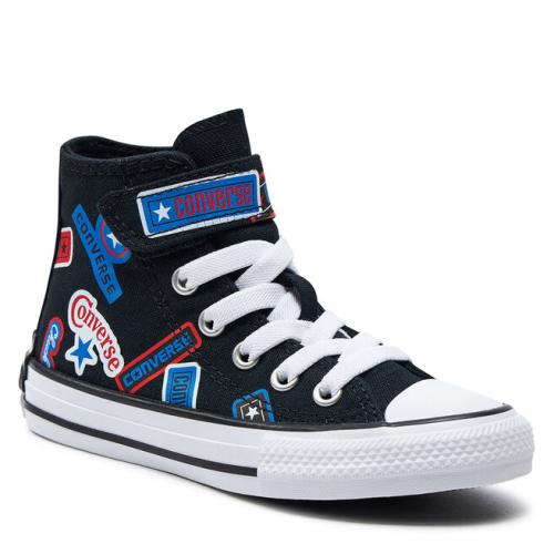 Sneakers Converse Chuck Taylor All Star Easy-On Stickers A06356C Black/Fever Dream/Blue Slushy