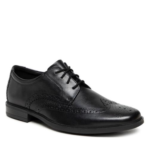 Κλειστά παπούτσια Clarks Howard Wing 261612537 Black Leather