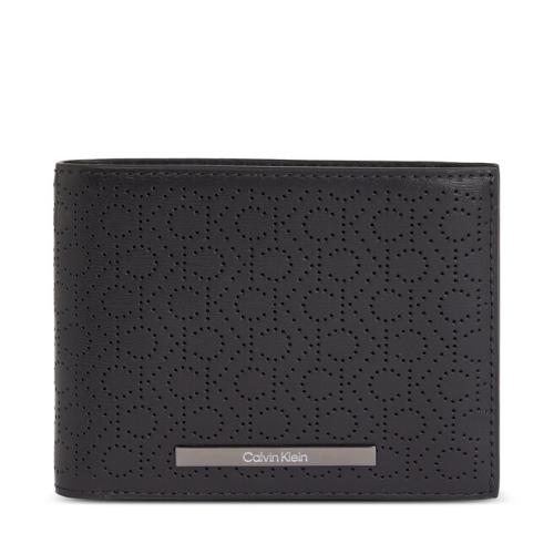 Μεγάλο Πορτοφόλι Ανδρικό Calvin Klein Modern Bar Trifold 10Cc W/Coin K50K511833 Ck Mono Perf Black 0GK