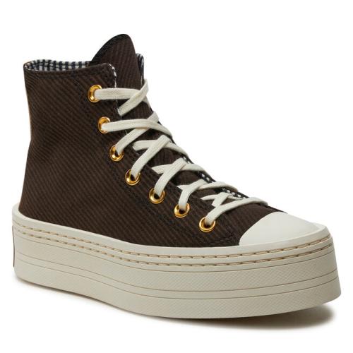 Sneakers Converse Chuck Taylor All Star Modern Lift Platform Corduroy A07203C Fresh Brew/Trek Tan/Egret