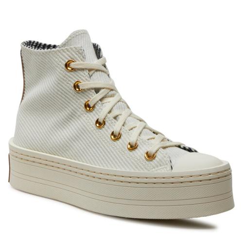 Sneakers Converse Chuck Taylor All Star Modern Lift Platform Corduroy A07204C Egret/Trek Tan/Gold