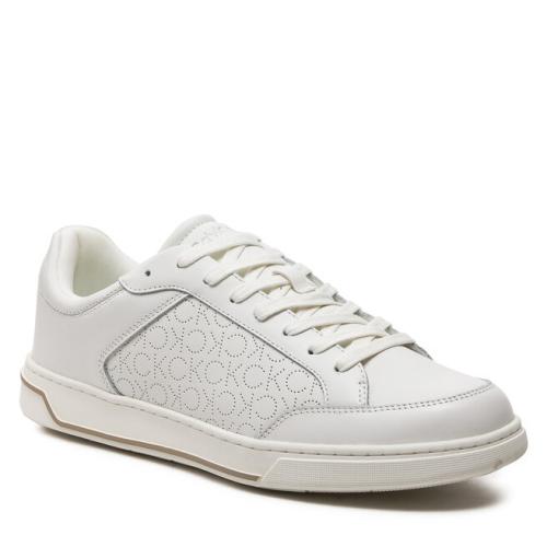 Αθλητικά Calvin Klein Low Top Lace Up Lth Perf Mono HM0HM01428 White/Feather Grey Perf Mono 0K8