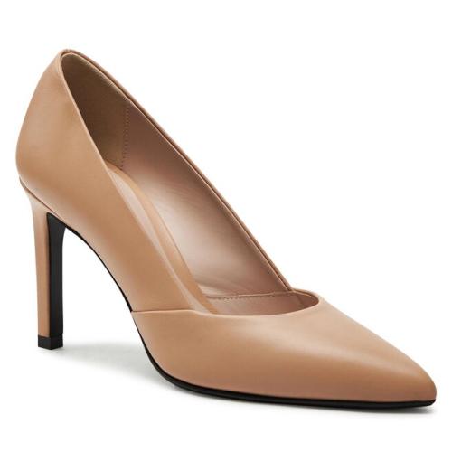 Γόβες Calvin Klein Heel Pump 90 Leather HW0HW01928 Vintage Beige A06