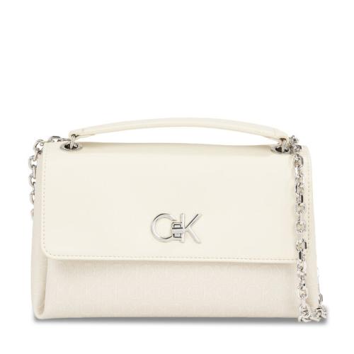 Τσάντα Calvin Klein Re-Lock Conv Shoulder Bag_Jcq K60K611755 Dk Ecru Jacquard Mono PC4