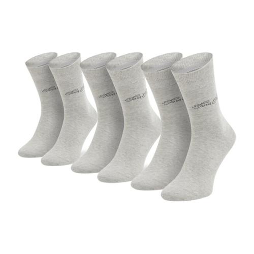 Σετ 3 ζευγάρια ψηλές κάλτσες γυναικείες Tom Tailor 9703 Grey 285