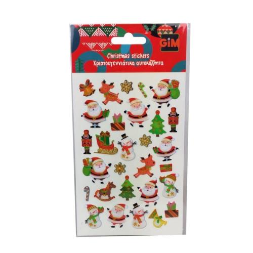 GIM Χριστουγεννιάτικα Αυτοκόλλητα Sticker Epoxy Xmas 2 Σχέδια - 1 τμχ (770-91172)