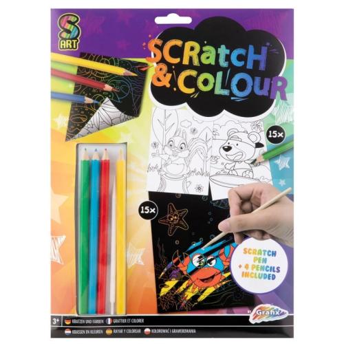 Scratch & Colour A4 + 4 Χρωματιστά Μολύβια ( 220010 )