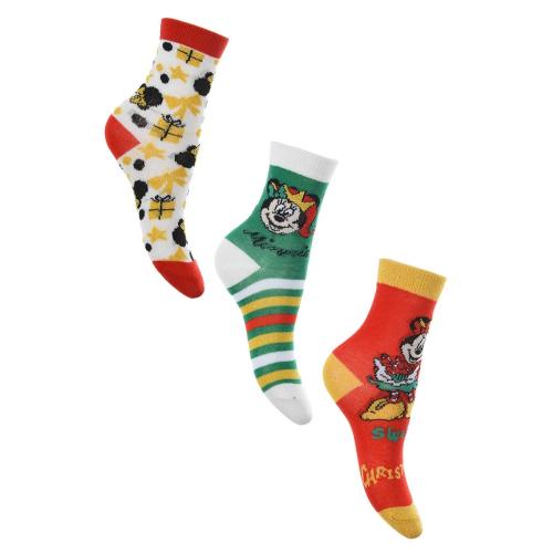 Κάλτσες 3 τεμ. unisex Christmas Minnie- Mickey Mouse-VH0687-PACK2-GREEN