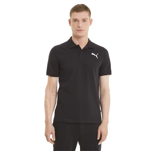 ESSENTIALS PIQUE POLO SHIRT ΜΑΥΡΟ