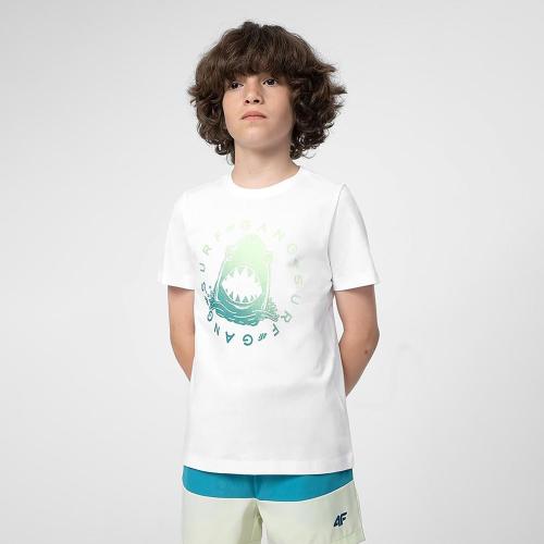 4F BOYS' PRINTED T-SHIRT ΑΣΠΡΟ