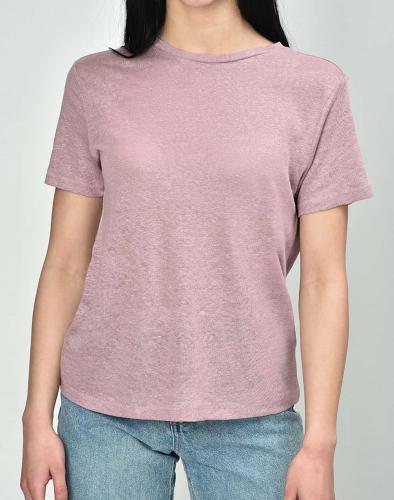 ONLY ONLPATRICE SS LINEN DNM TEE PAL 15186750-Mauve Shadows Pink