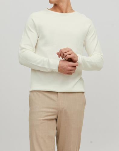 JACK&JONES ΠΛΕΚΤΟ JJEHILL KNIT CREW NECK NOOS ΠΛΕΚΤΟ 12157321-Cloud Dancer OffWhite