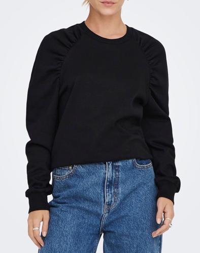 ONLY ΜΠΛΟΥΖΑ ΦΟΥΤΕΡ ONLEVERY L/S RUSHED SWEATSHIRT PNT 15267722-BLACK Black