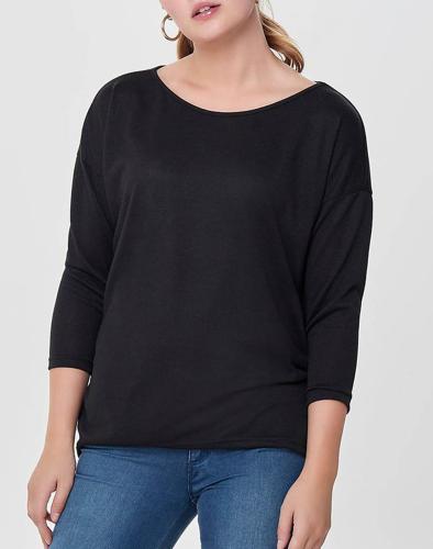 ONLY ΜΠΛΟΥΖΑ ONLELCOS 4/5 SOLID TOP JRS NOOS 15124402-BLACK Black