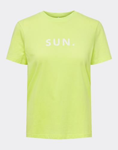 ONLY ONLWEEKDAY REG S/S O-NECK TOP BOX JRS 15291484-Sunny Lime Lime