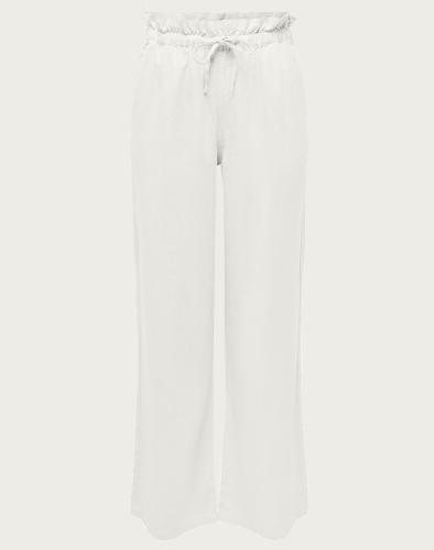 ONLY ONLCARO HW PB WIDE LINEN BL PANT CC PNT 15278730-Cloud Dancer OffWhite