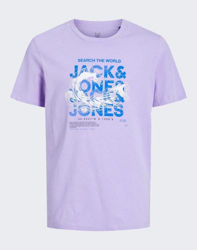 JACK&JONES JCOBOOSTER TEE SS CREW NECK MAY 23 JNR 12239537-LAVENDER Lilac