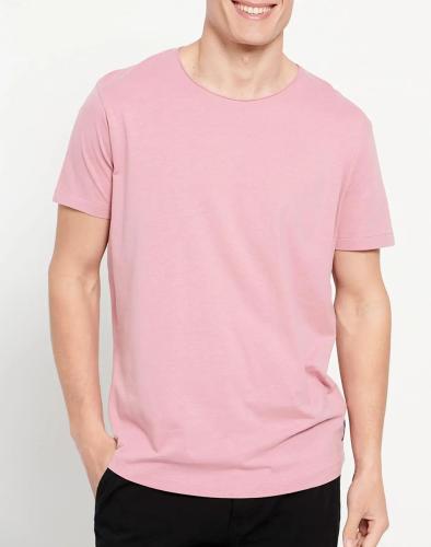 FUNKY BUDDHA Loose fit t-shirt με raw cut λαιμόκοψη FBM007-018-04-VINTAGE Pink