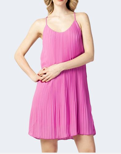 ONLY ONLNICE STRAP PLISSE DRESS WVN 15255215-Super Pink Pink