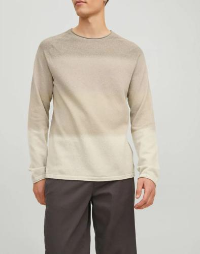 JACK&JONES ΠΛΕΚΤΟ JJEHILL KNIT CREW NECK NOOS ΠΛΕΚΤΟ 12157321-Oatmeal Biege