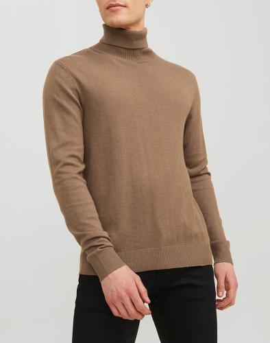 JACK&JONES ΠΟΥΛΟΒΕΡ JJEEMIL KNIT ROLL NECK NOOS 12157417-Otter SandyBrown