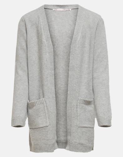 ONLY KOGLESLY OPEN CARDIGAN KNT NOOS 15207308-Light Grey Melange Gray