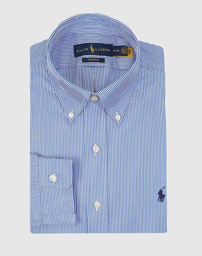 RALPH LAUREN CUBDPPCS-LONG SLEEVE-SPORT SHIRT 710928255-003-007-008-007 Blue