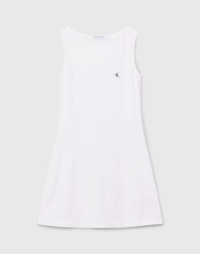 CALVIN KLEIN CK BADGE TANK DRESS IG0IG02498-4-6-YAF OffWhite