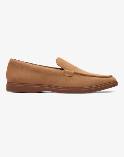 CLARKS Torford Easy Light Tan Suede 26176201-Light SandyBrown