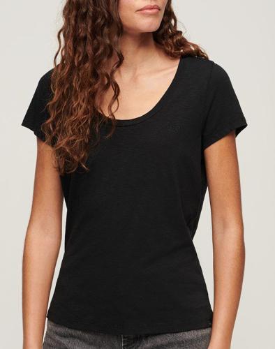 SUPERDRY D2 BOUT SCOOP NECK TEE ΜΠΛΟΥΖΑ ΓΥΝΑΙΚΕΙΟ W1011381A-02A Black