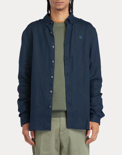 TIMBERLAND MBRK Linen Shirt TB0A2DC3-433 DarkBlue