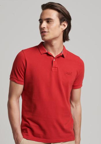 Superdry Polo Μπλούζα της σειράς Destroy - M1110252A RXG Varsity Red