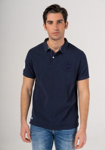 Superdry Polo Μπλούζα της σειράς Superstate - M1110293A 09S Nautical Navy