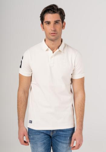 Superdry Polo Μπλούζα της σειράς Superstate - M1110293A FU4 Chalk White