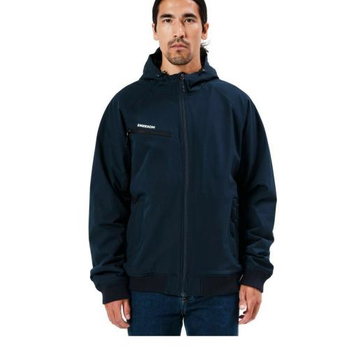 Emerson M Soft Shell Ribbed Jacket With Hood (212.EM11.40-BD Navy Blue)