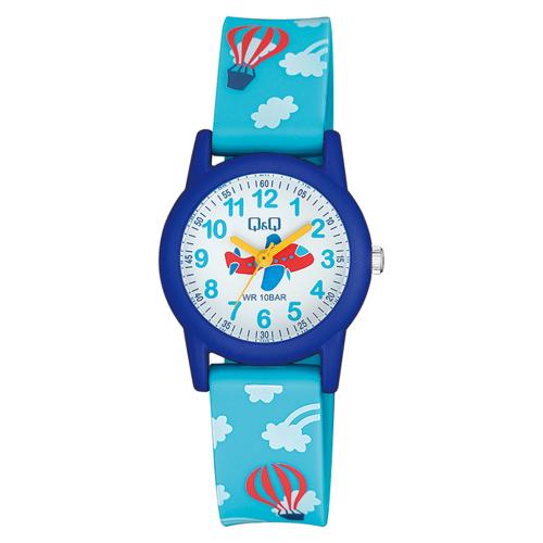 Q&Q Blue Rubber Strap VR99J018Y