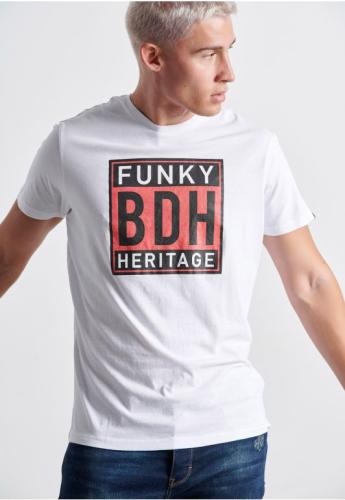 Funky Buddha T-Shirt Άσπρο με Λογότυπο FBM002-016-04 WHITE