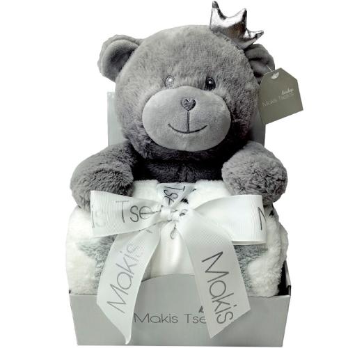 Κουβέρτα Fleece Αγκαλιάς Makis Tselios Toys Grey