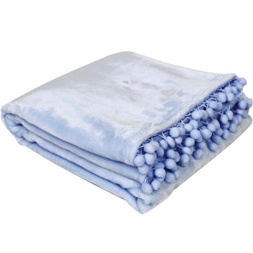 Κουβέρτα Fleece Κούνιας Makis Tselios Pomy Blue