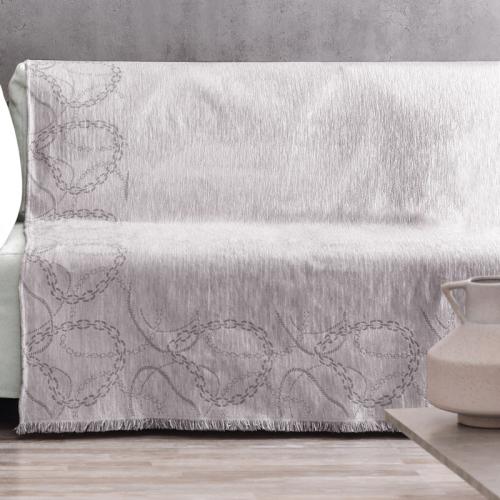 Ριχτάρι Πολυθρόνας Makis Tselios Cadena Silver Cotton 180x180