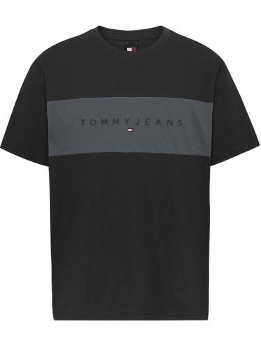 Ανδρικό Linear Colorblock T-shirt Μαύρο Tommy Jeans DM0DM18269-BDS