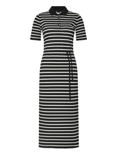 Γυναικείο Ριγέ Polo Φόρεμα Μαύρο Tommy Hilfiger WW0WW42030-0AP