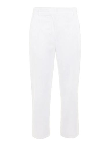 Γυναικείο Slim Straight Παντελόνι Λευκό Tommy Hilfiger WW0WW40504-YCF