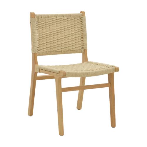 Καρέκλα Julien rubberwood φυσικό-έδρα φυσικό σχοινί 61x54x85εκ Υλικό: RUBBERWOOD - ROPE 263-000007