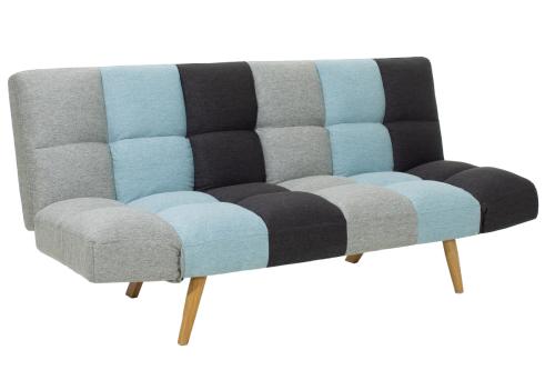 Καναπές - κρεβάτι 3θέσιος Freddo με ύφασμα πολύχρωμο 182x81x84εκ Υλικό: FABRIC  METAL 024-000005