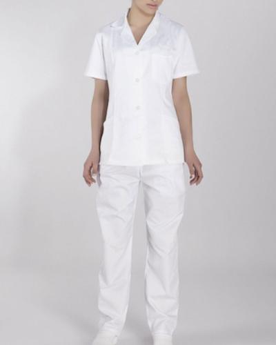 Γυναικείο Λευκό Ιατρικό Σετ Σακάκι & Παντελόνι Scrub Medium Άσπρο